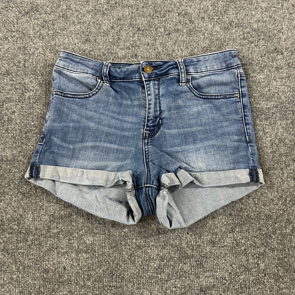 PacSun Denim Shorts Womens Size 28 Blue Cuffed Stretch Casual Jean Shorts